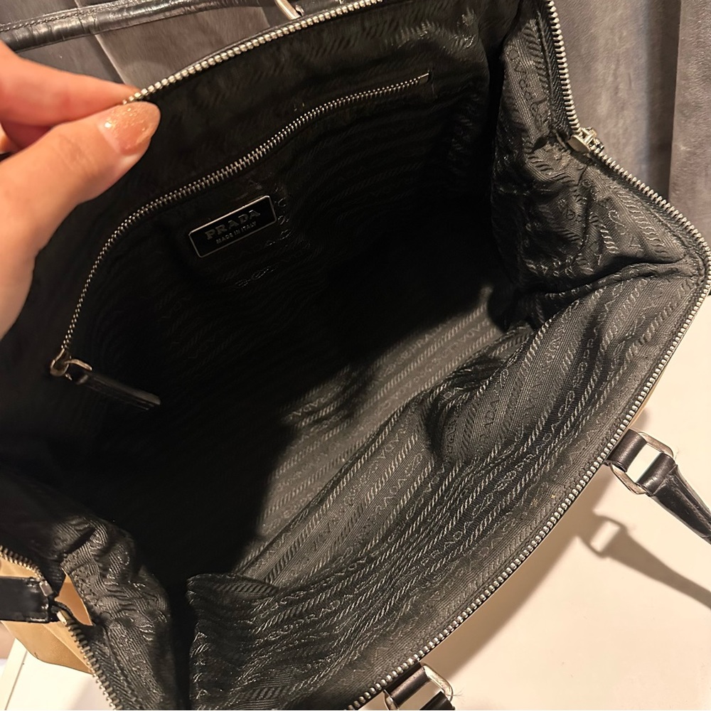 Prada Nylon Leather Satchel Bag - Picture 9 of 16